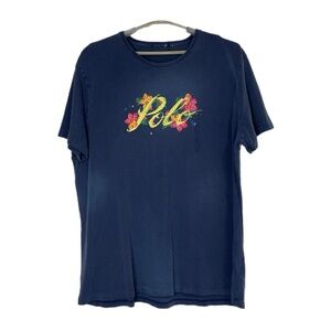 Polo Ralph Lauren Hawaiian T-Shirt Floral Script Logo XL
